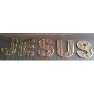 Jesus - Em Aço Inox Para Igreja Letreiro Caixa 3d Letra 25cm