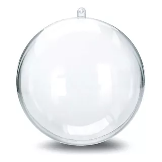 24 Bolas Esferas Plastica Transparentes Para Decorar 8cm 