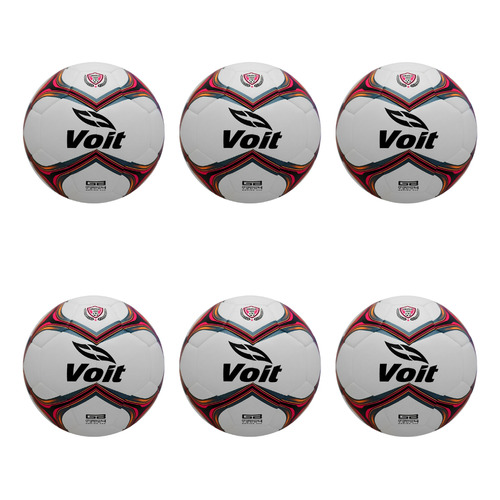 Pelota De Fútbol Voit Amateur Nº 5 Pack X 6 Unidades Color Blanco