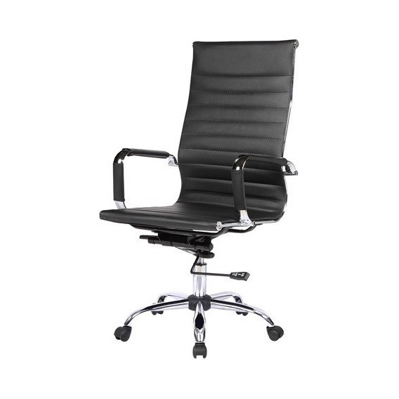 Sillon Oficina Gerencial Escritorio Aluminium Eames Pc Cuota Color Negro