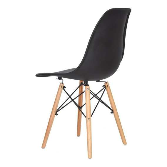 Silla Polipropileno De Diseño Bonno Eames Negra Color de la estructura de la silla Negro