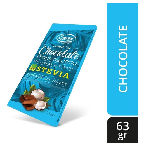 Copani Tableta Chocolate + Leche De Coco + Stevia Vegano 63g