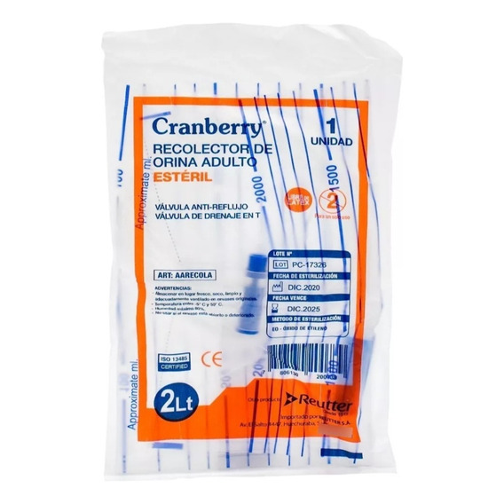 Recolector De Orina Cramberry (pack 10 Unidades)