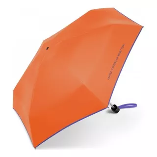 Guarda Chuva Ultra Mini Benetton 17cm Cor Red Orange 56478 Desenho Do Tecido Liso