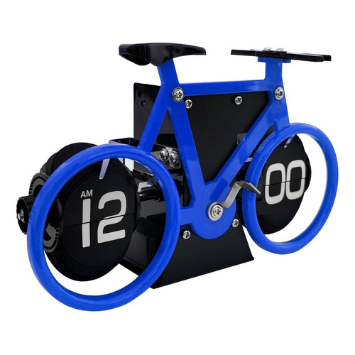 Reloj Decorativo Flip Bicicleta De Escritorio (dif Colores) Color Azul