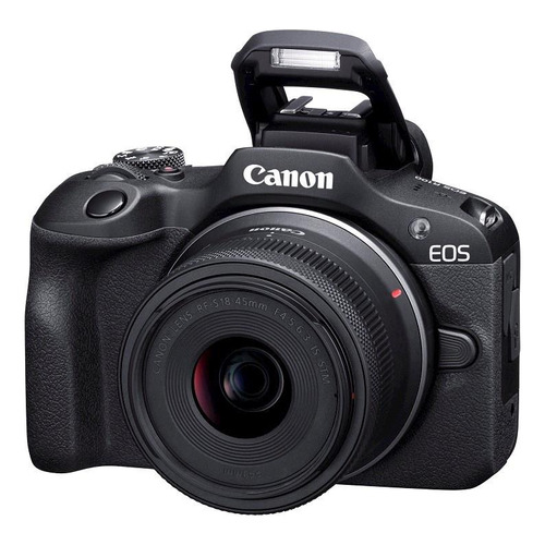 Camara Sin Espejo Canon Eos R100 Con Lente Kit De 18-45mm 4k Color Negro