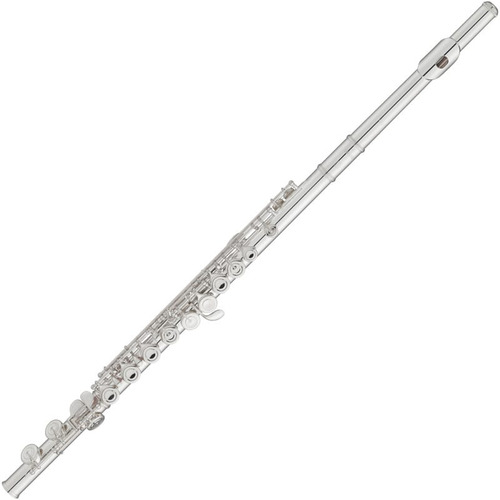 Flauta con forma de cruz para estudiantes Yamaha Yfl-222, color plateado