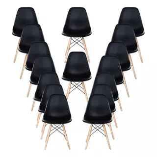 Cadeira De Jantar Decoração Moderno Eames Casa Laura Cor Preto 16 Unidade