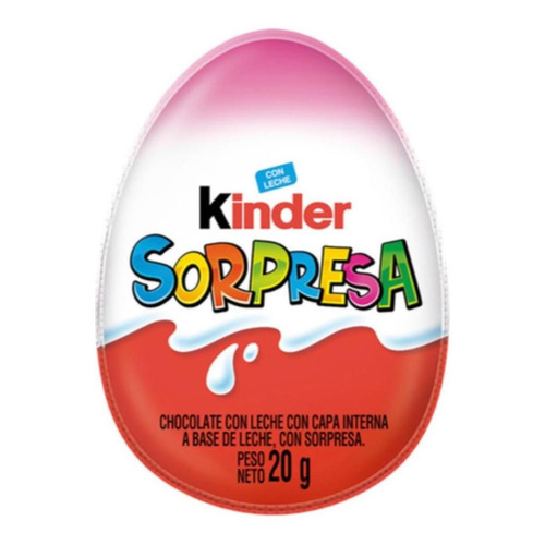 Chocolate Kinder Sopresa 20g rosa huevo sorpresa