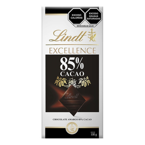 Barra De Chocolate Amargo 85% Cacao Excellence Lindt 100gr