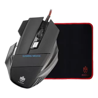 Mouse Gamer Para Jogos + Mouse Pad Gamer Speed 250x210mm 