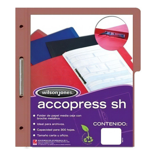 Folder De Papel Tamaño Carta Acco Accopress P4555 Tipo Carpe