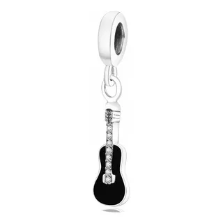 Charm Guitarra Plata S925 Dije Compatible Pulsera By Roda