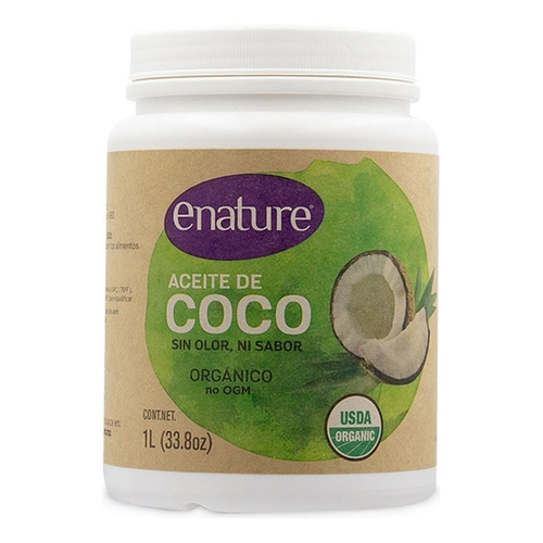 Aceite De Coco Orgánico, Sin Olor Ni Sabor 1l
