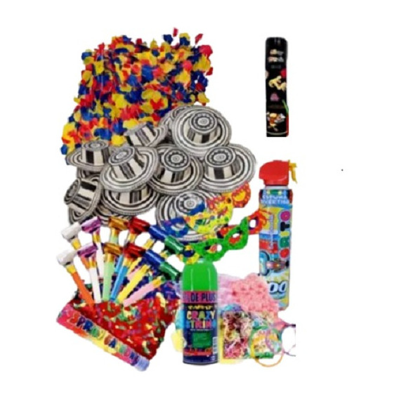 Kit Fiesta Hora Loca Carnaval Accesorios 123 Artìculos