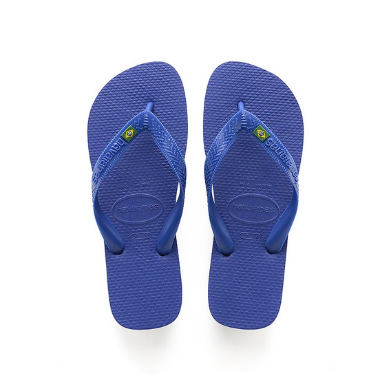 Ojotas Havaianas Brasil Modelo Clásico Unisex Color Azul