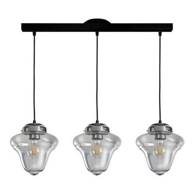 Colgante 3 Luces Rosario Cromo Vintage Deco Moderno Apto Led