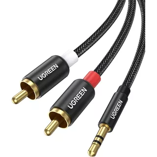 Cable Auxiliar Ugreen 60240 Audio Jack 3.5mm A 2rca Conectores Macho 1m