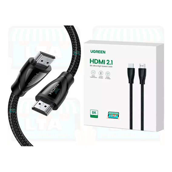 Cable Hdmi 2.1 Un140 48gbps 4k 120hz 8k 60hz Earc Hdr 1.5m