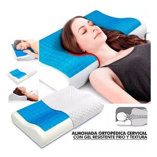 Almohada Ortopedica Viscoelastica Con Gel + Funda Original