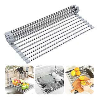 Escorredor Louças Esteira Multifunções Cozinha 47cm Aço Inox