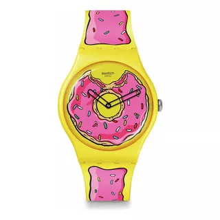 Reloj Swatch Seconds Of Sweetness So29z134 Color De La Correa Amarillo Color Del Bisel Amarillo Color Del Fondo Amarillo