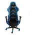 Silla de escritorio Marvo CH-106 Gamer Ergonómica Negra/Azul Tapizado de Cuero Sintético