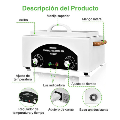 Esterilizador Quirurgico Ch360t Calor Temporizador 300w 2.2l