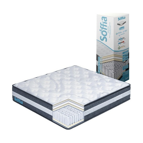 Colchon King Size Soffia Memory Foam Ortopedico Hibrido