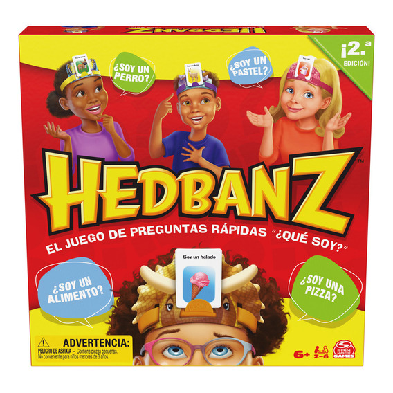 Juego De Mesa Hedbanz Spin Master Games 2 Edición +3