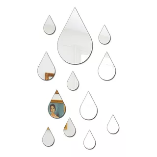 150 Mini Espelhos Decorativos De Gotas 3 Cm