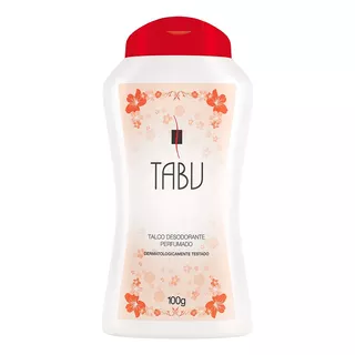 Talco Desodorante Tabu Perfumado Deixa Pele Cheirosa 100g