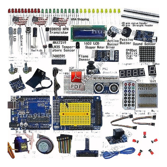 Uno R3 Starter Kit Arduino 1602lcd Servo Motor Ultrasónico L