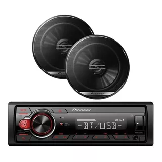 Paquete Pioneer Estereo Bluetooth Mvh-s215bt + 2 Bocinas 