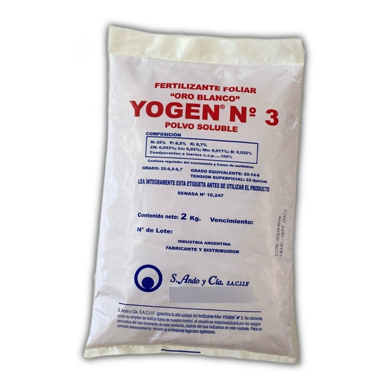 Yoguen 3 2kg Regulador Crecimiento Foliar Suelo Hormona