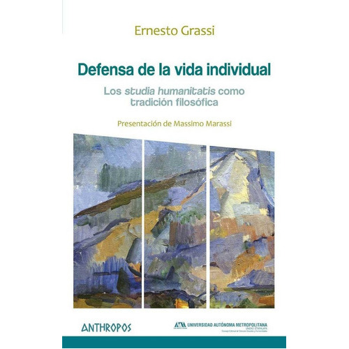 Defensa De La Vida Individual, De Grassi, Ernesto. Editorial Anthropos Editorial, Tapa Blanda En Español