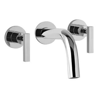 Griferia Lavatorio De Pared Peirano Pura Banioferta Cromo Mesada Lever 62-198 Baño Metal Cromado