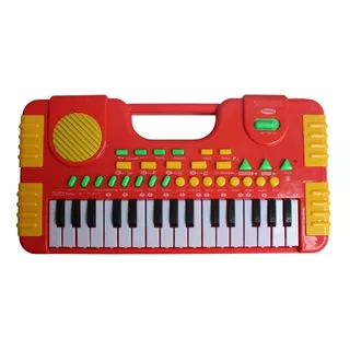 Teclado Musical Infantil Com Sons Instrumentais E Animais Cor Vermelho