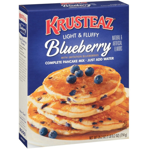 Krusteaz Hot Cakes Pancakes Blueberry Mora Azul Light Fluffy