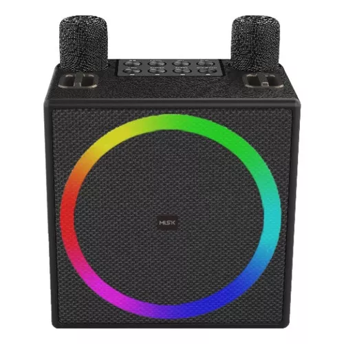 Misik - Bocina Bluetooth Karaoke - 2 Microfonos- Sd, Fm, Aux Color