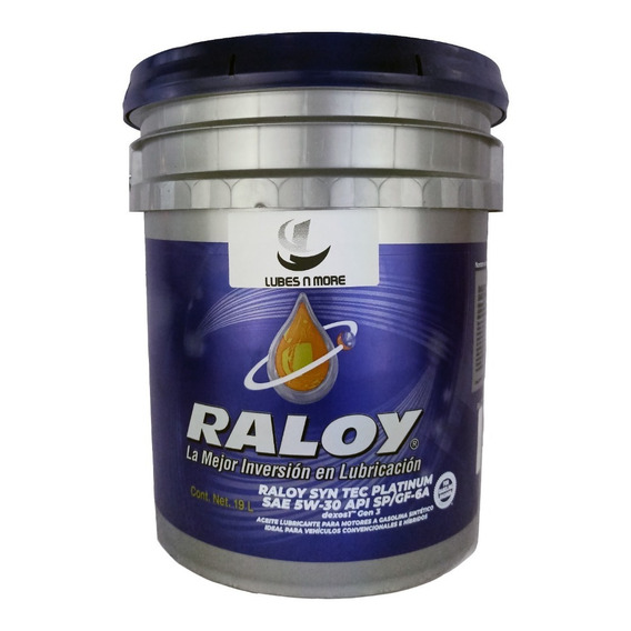 Aceite Sintético Raloy Syntec 5w30 Sp Gf6a Dexos1gen3 Cubeta