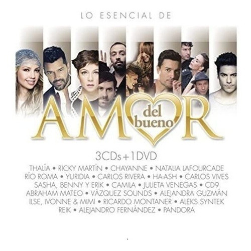 Lo Esencial De Amor Del Bueno | 3 Cds + Dvd Música Nuevo