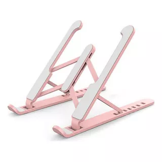 Base Soporte Rosado Para Pc Con Funda Ajustable Portable Rosa