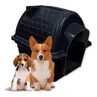 Casinha Pet N3 Iglu Porte Médio/grande Cães Furacaopet Cor Preto