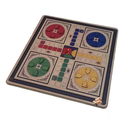 Jogo Dama E Ludo Em Madeira Jogo 2x1 Ibirart Tabuleiro