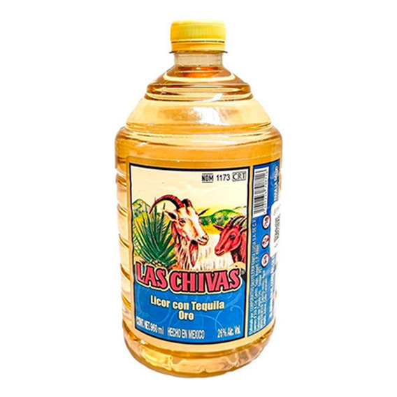 Paquete De 3 Destilado De Agave Las Chivas Oro Pet 1 L
