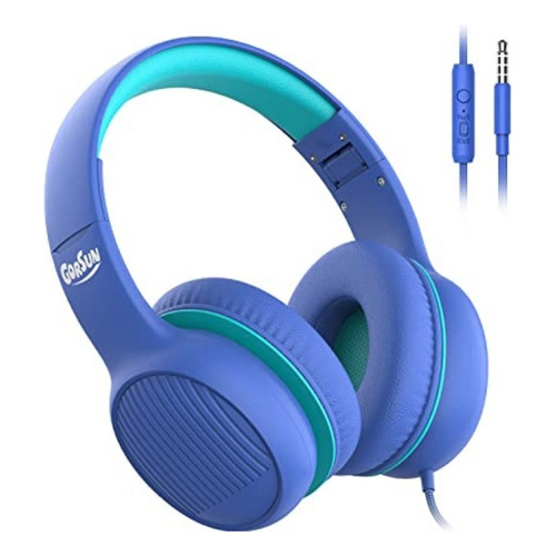 Auriculares Gorsun Premium A66 Para Niños Con Volumen De 85 Color Azul