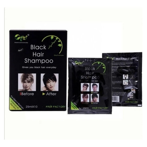 Shampoo Tinte En 5 Min - Black Hair  Unidad