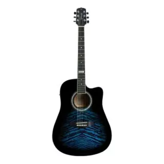 Violão Acústico Giannini Performance Gf-1d Ceq Agathis Para Destros Dark Blue Burst Verniz Brilhante