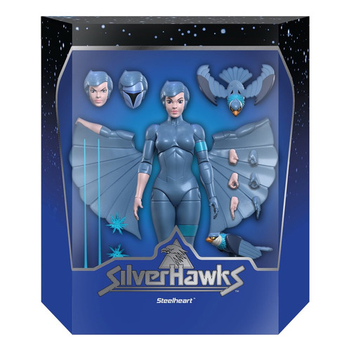 Figura De Acción Silverhawks Ultimates Steelheart Super7